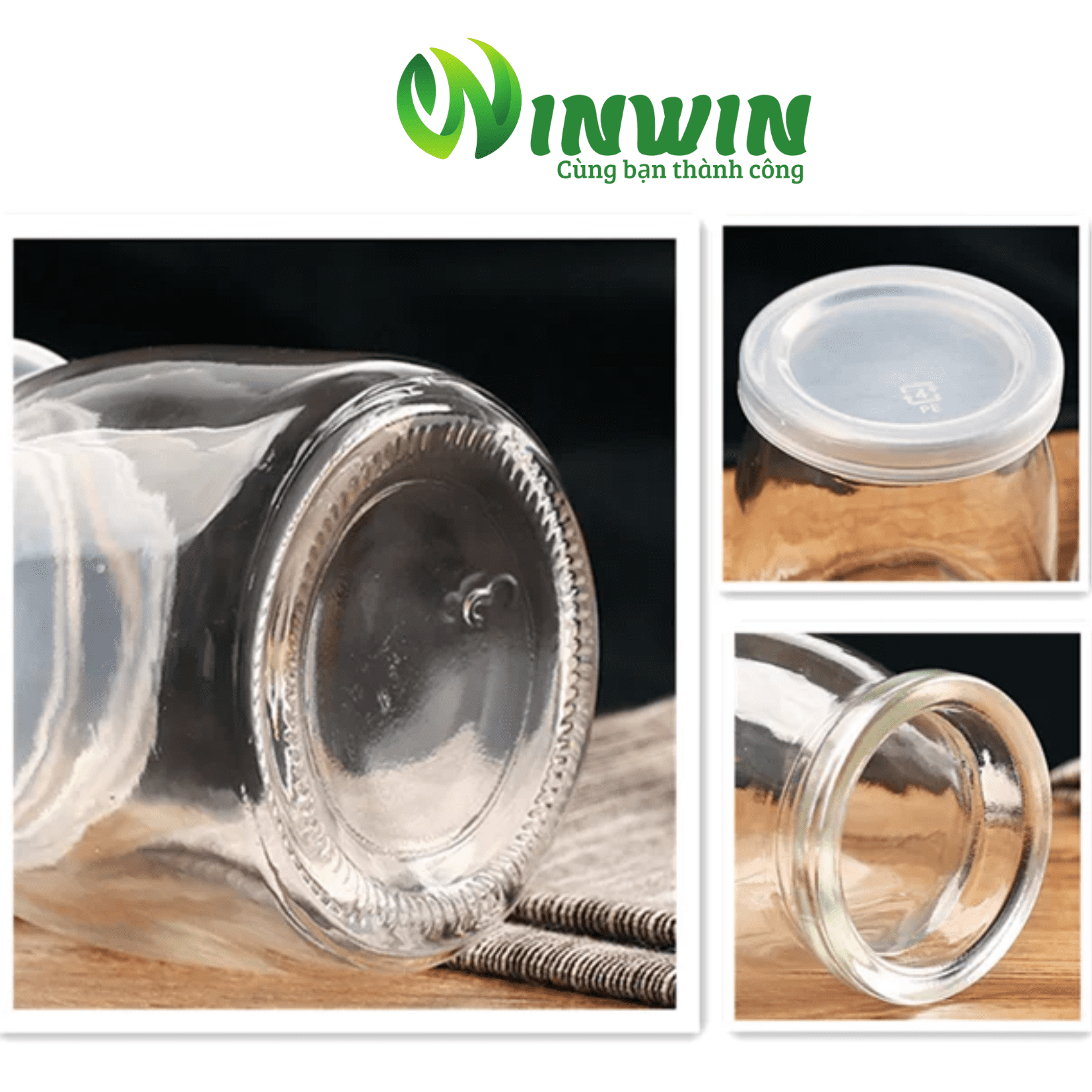 Hũ thủy tinh nắp nhựa 100ml 200ml