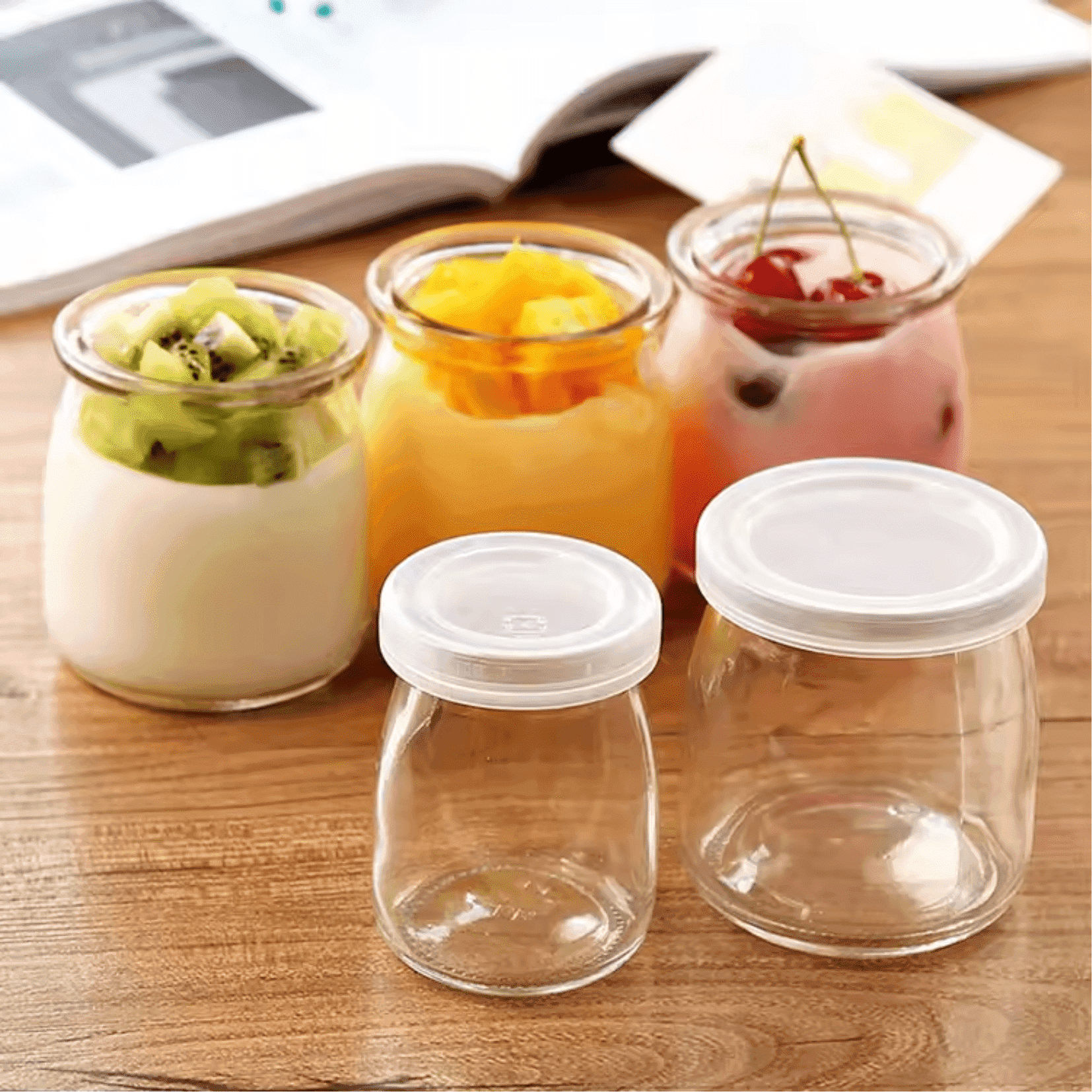 Hũ thủy tinh nắp nhựa 100ml 200ml
