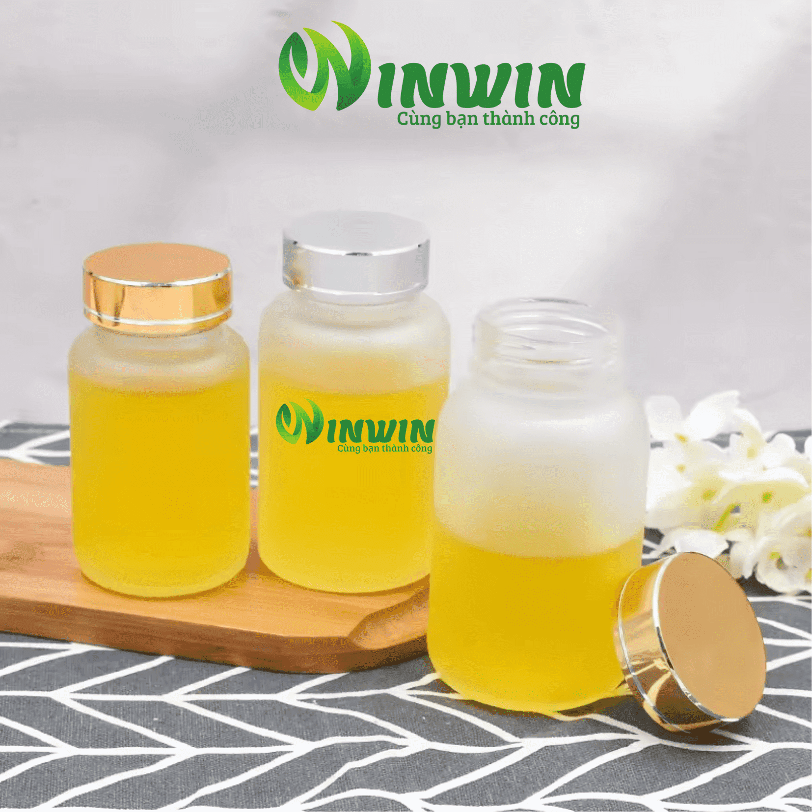 Hũ thủy tinh tròn miệng rộng mờ 88ml 110ml 135ml 170ml