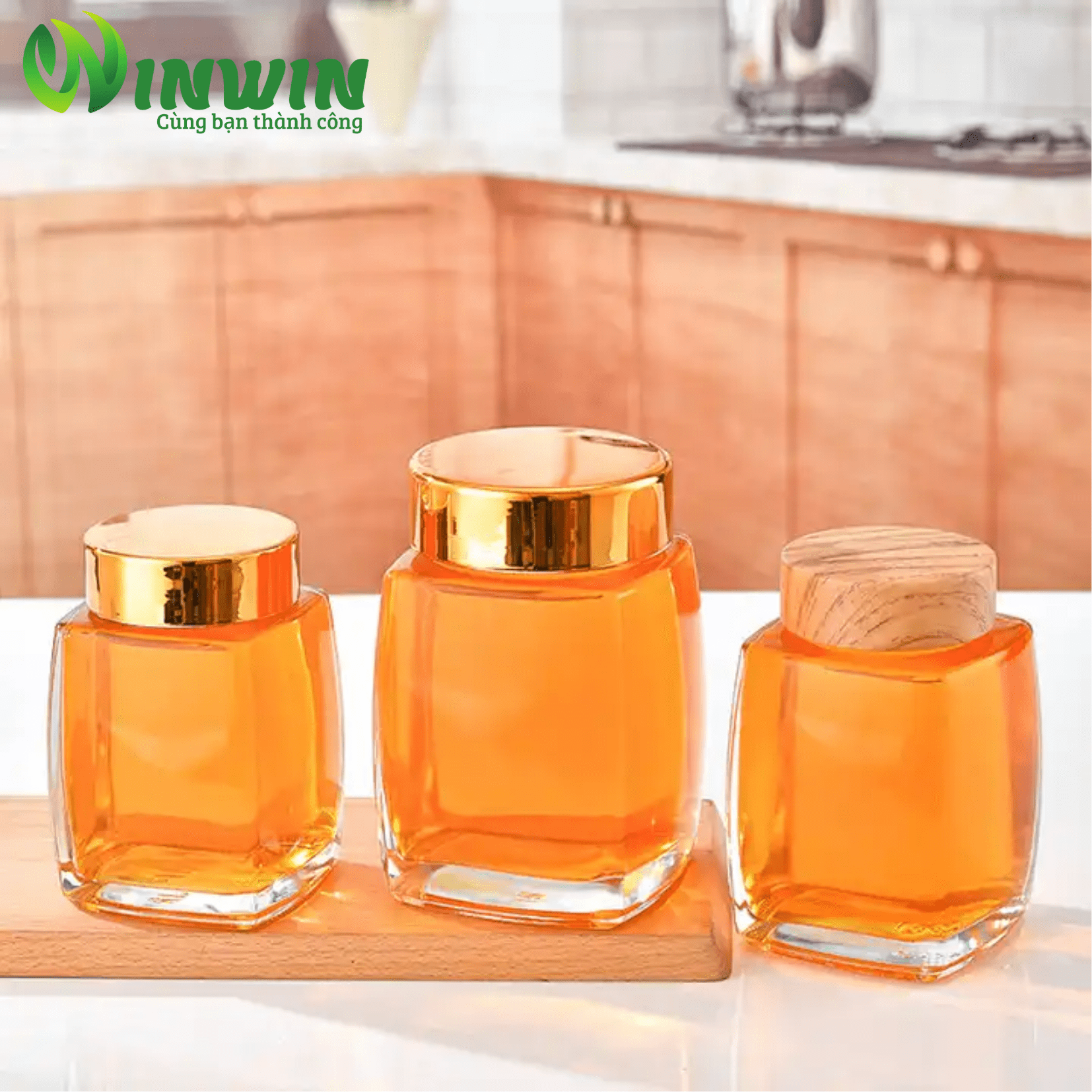 Hũ thủy tinh vuông 50ml 100ml 180ml 280ml 360ml 500ml 750ml