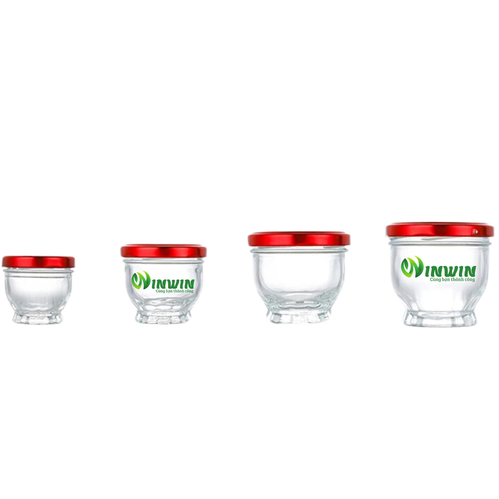 Hũ thủy tinh đáy sen thấp 50ml 75ml 100ml 150ml