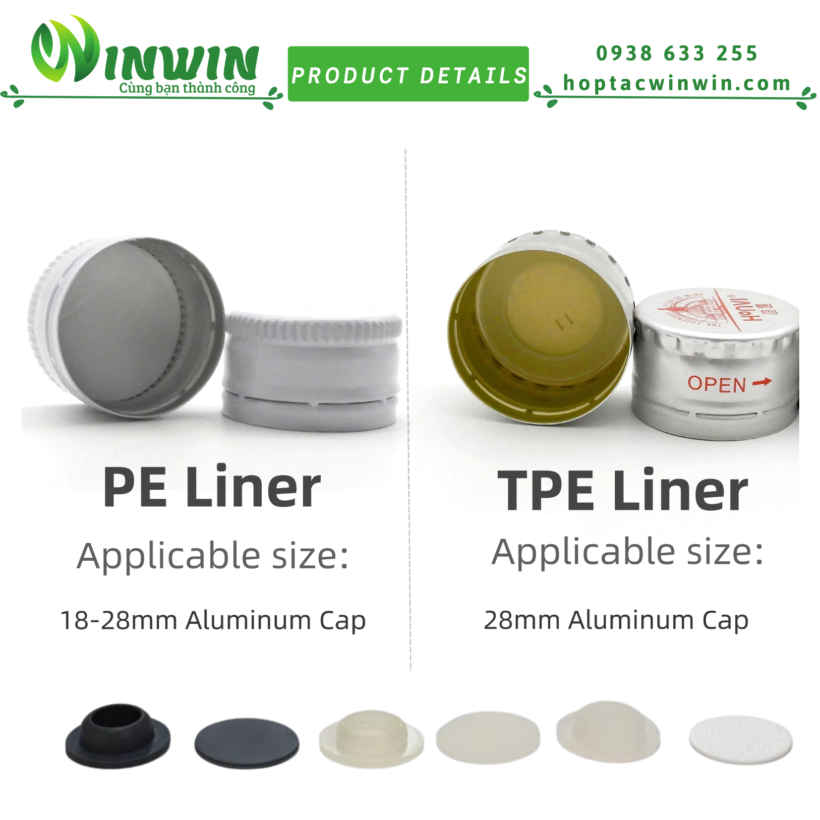 Nắp nhôm vặn 18mm - 28mm màu hồng