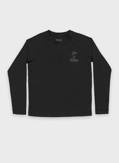 Áo Tập Bé Gái Dài Tay Thoáng Khí - Đen - XS