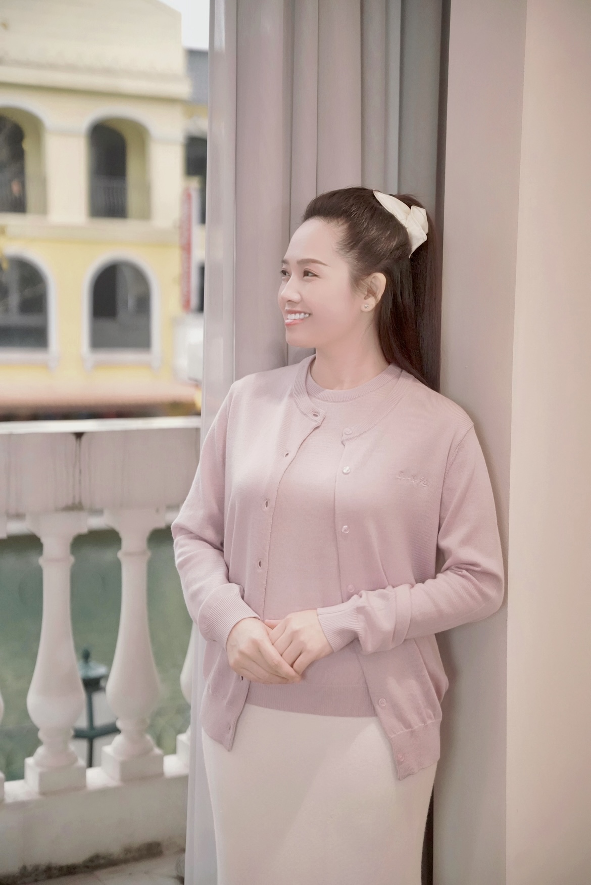 Set áo Cardigan nữ len Merino