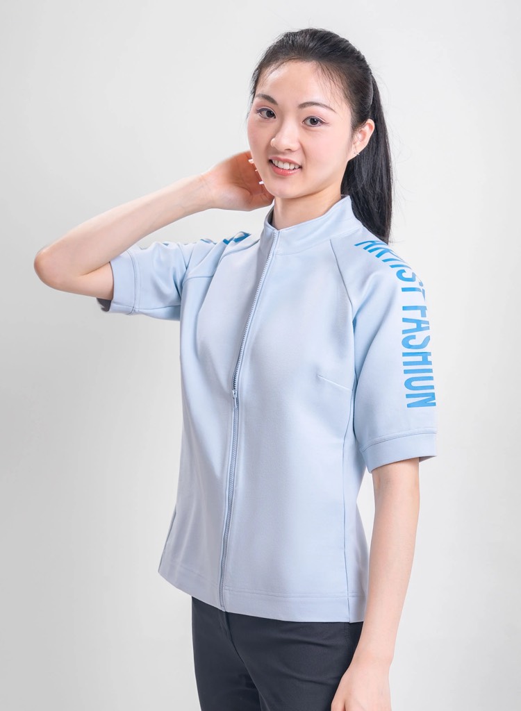 Áo Khoác Nữ kéo Khóa Ngắn Tay