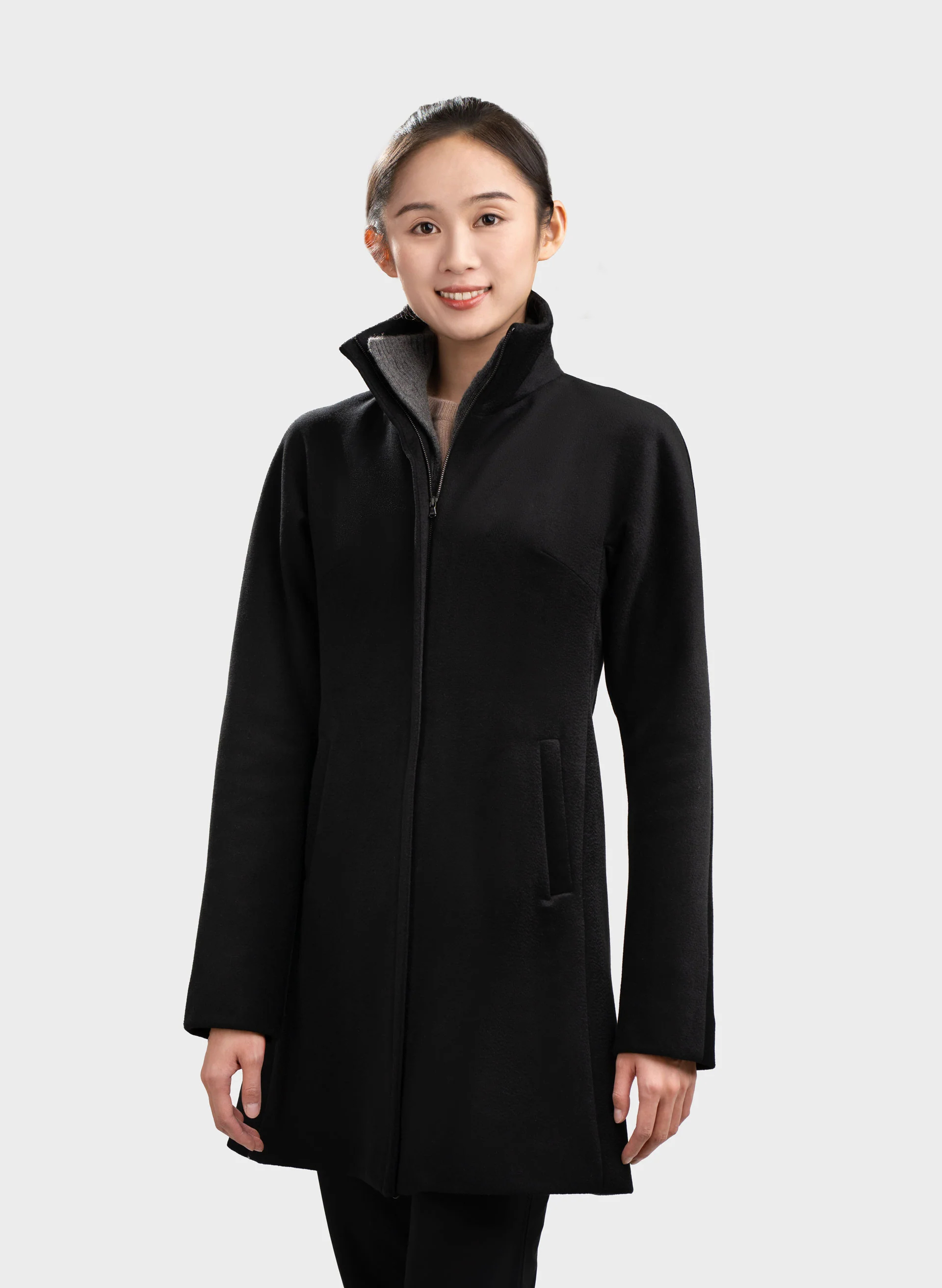 Áo Khoác Cashmere Thuần Khiết Nữ - Đen