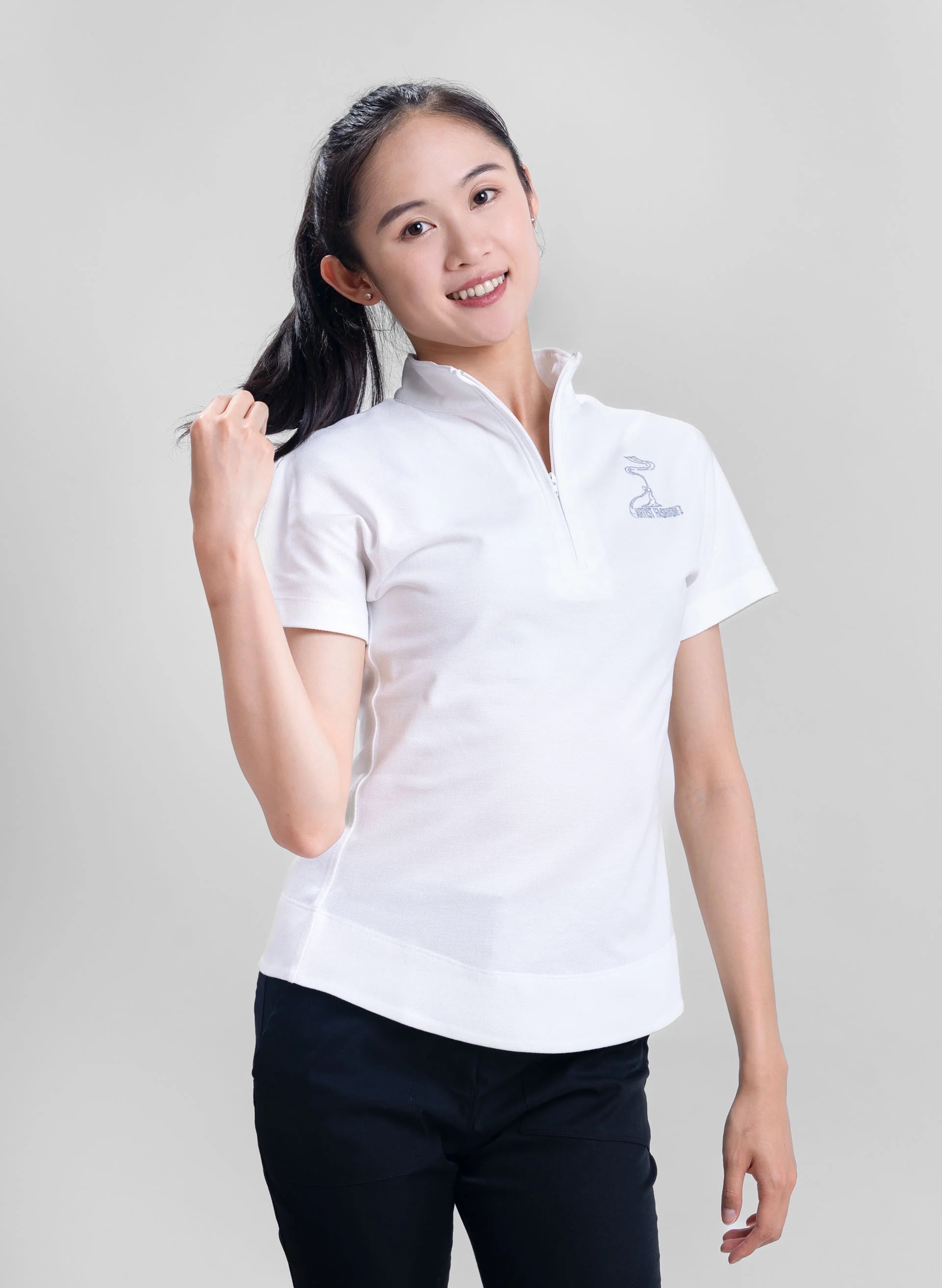 Áo Polo Nữ Cotton Pima - Trắng