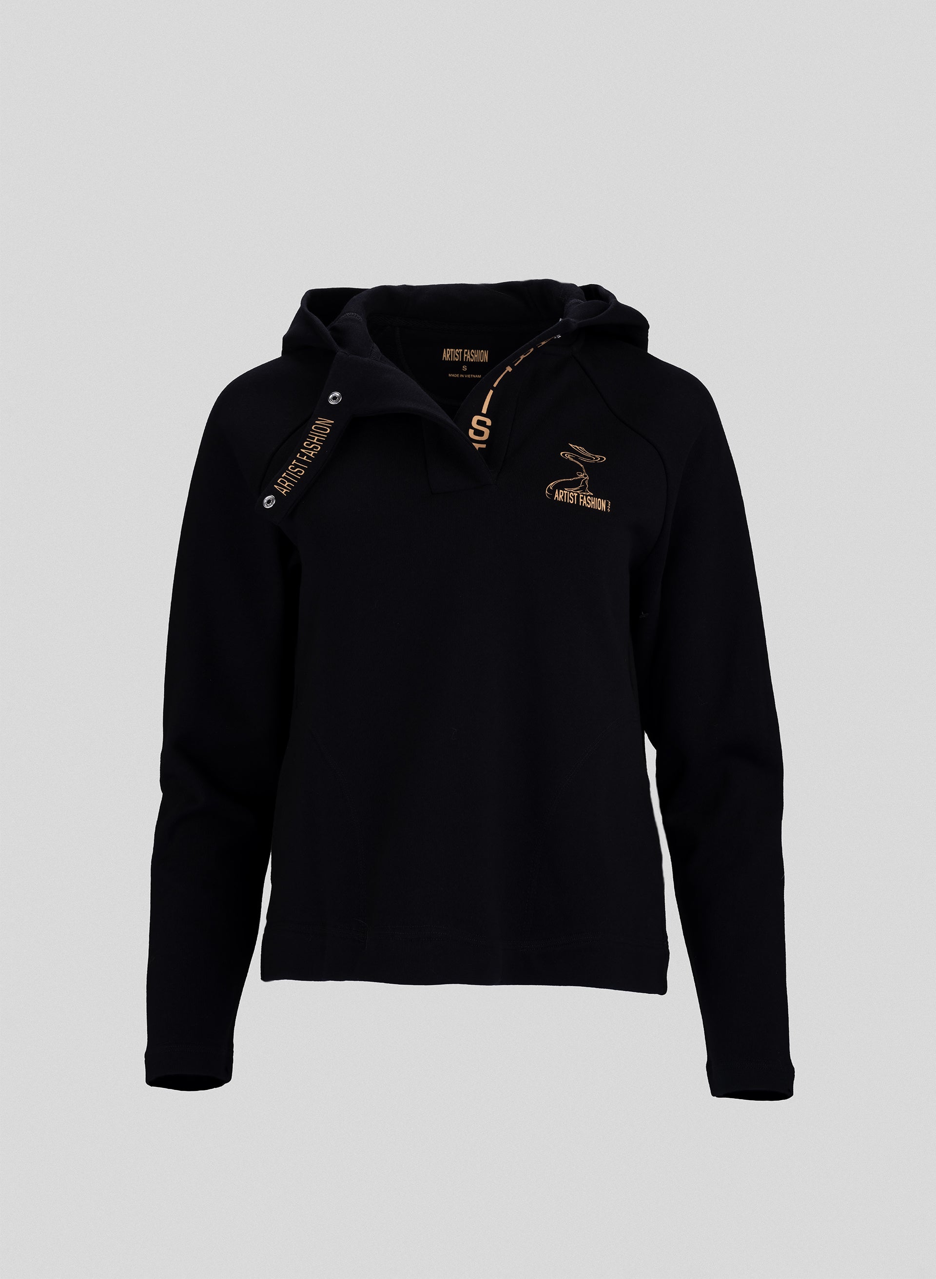 Áo Hoodie Timeless Virtues Nữ Chất Nhẹ | Đen