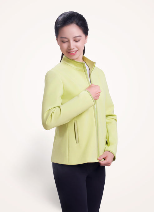 Áo Khoác Nữ Phong Cách Hoàng Gia Cổ Điển | Xanh Chanh