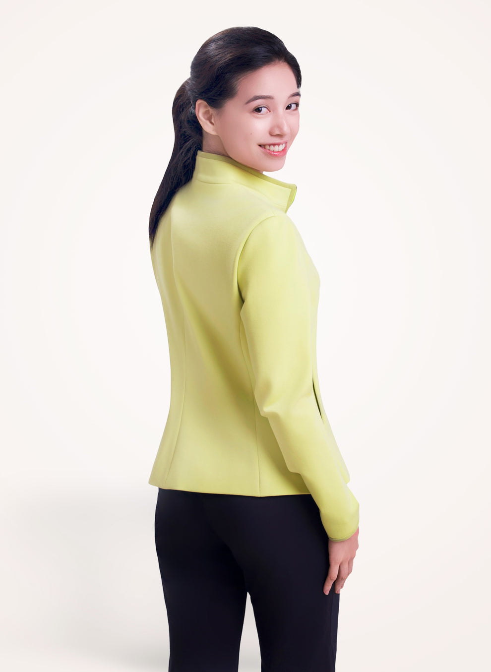 Áo Khoác Nữ Phong Cách Hoàng Gia Cổ Điển | Xanh Chanh