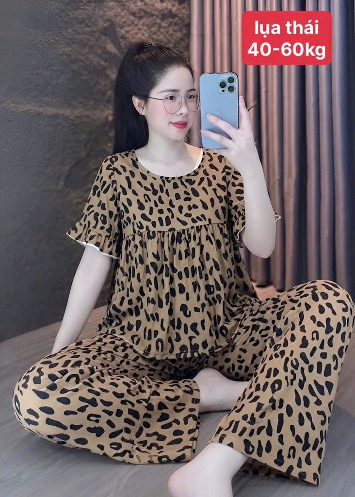 N052-Pijama 40-60kg Cộc Dài Lụa Thái