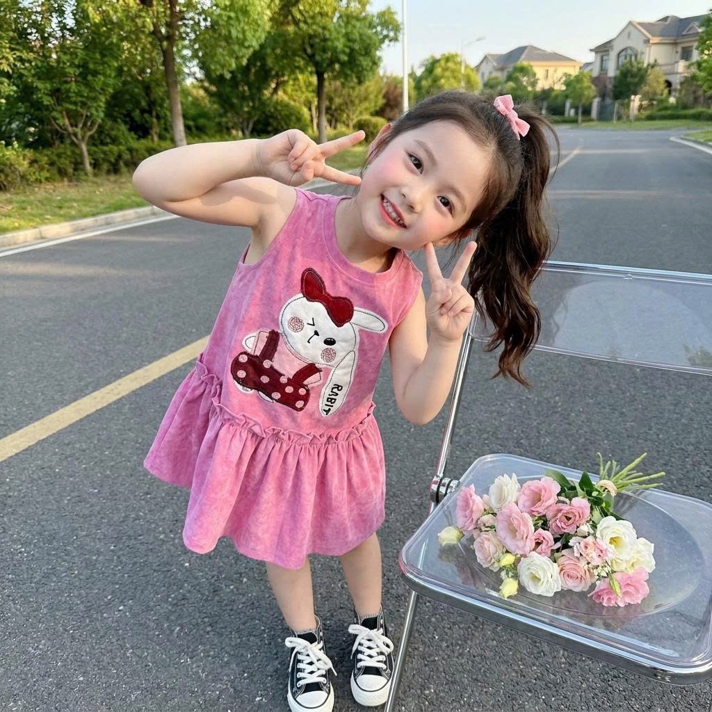 V391-Váy cotton SN thỏ loang (15.32kg)