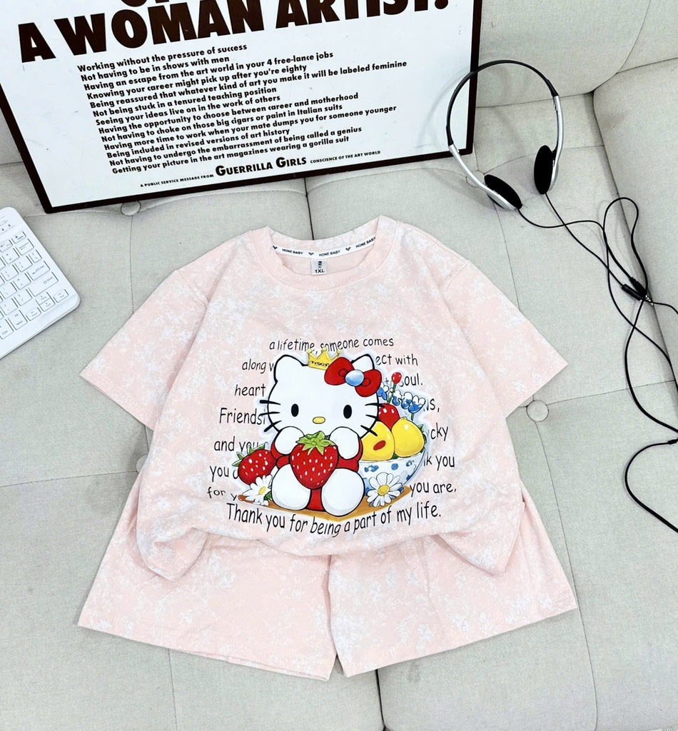 G809-Bộ cotton loang đùi bé gái (15.35kg)