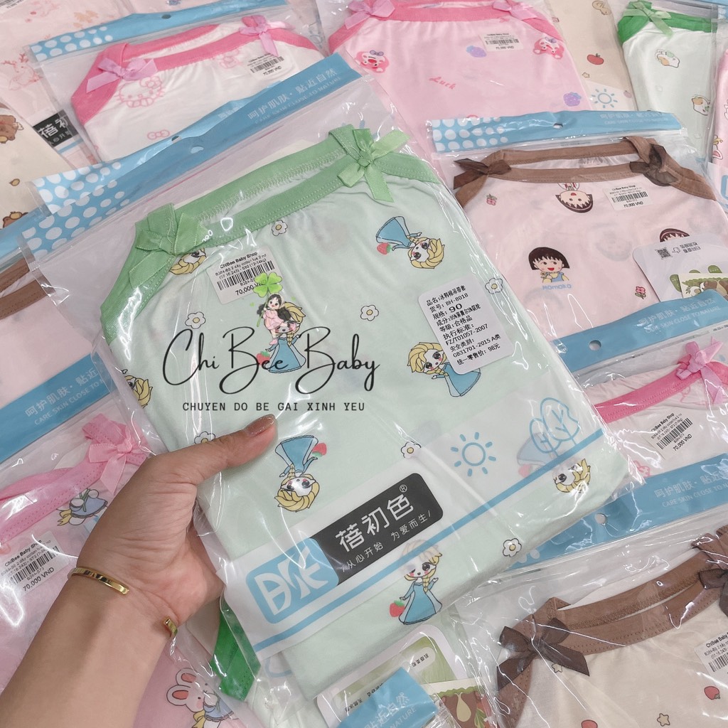 B384-Bộ 2 dây cotton lụa 2 nơ (07.16.243)