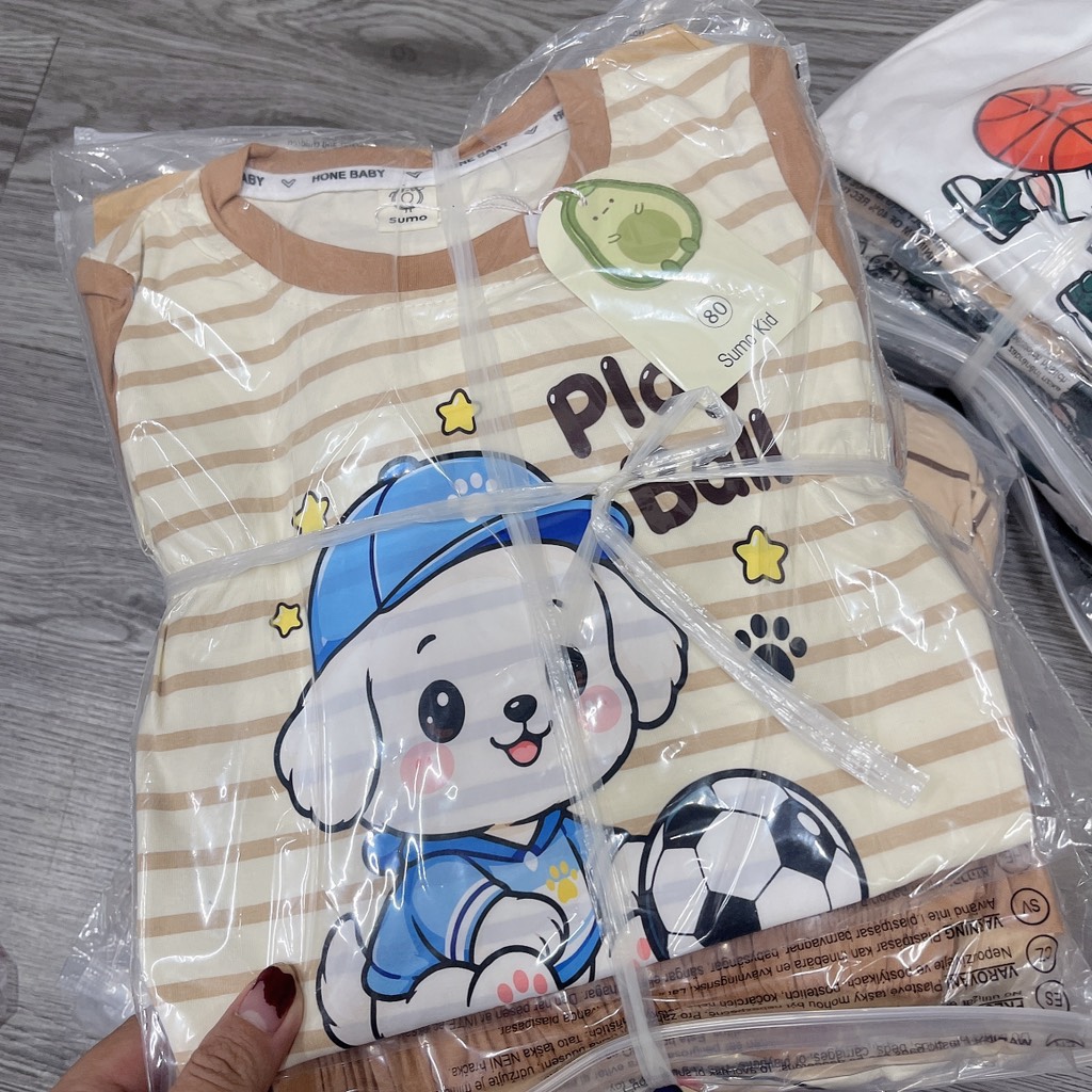 T788-Bộ cotton dài kẻ phối SM (08.22kg)