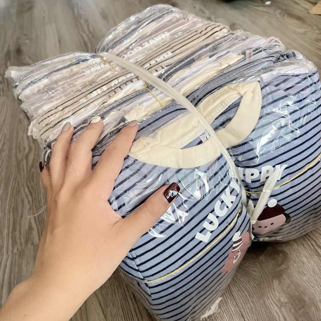 T475-Bộ zip dài kẻ cún Puppy (08.16.251)