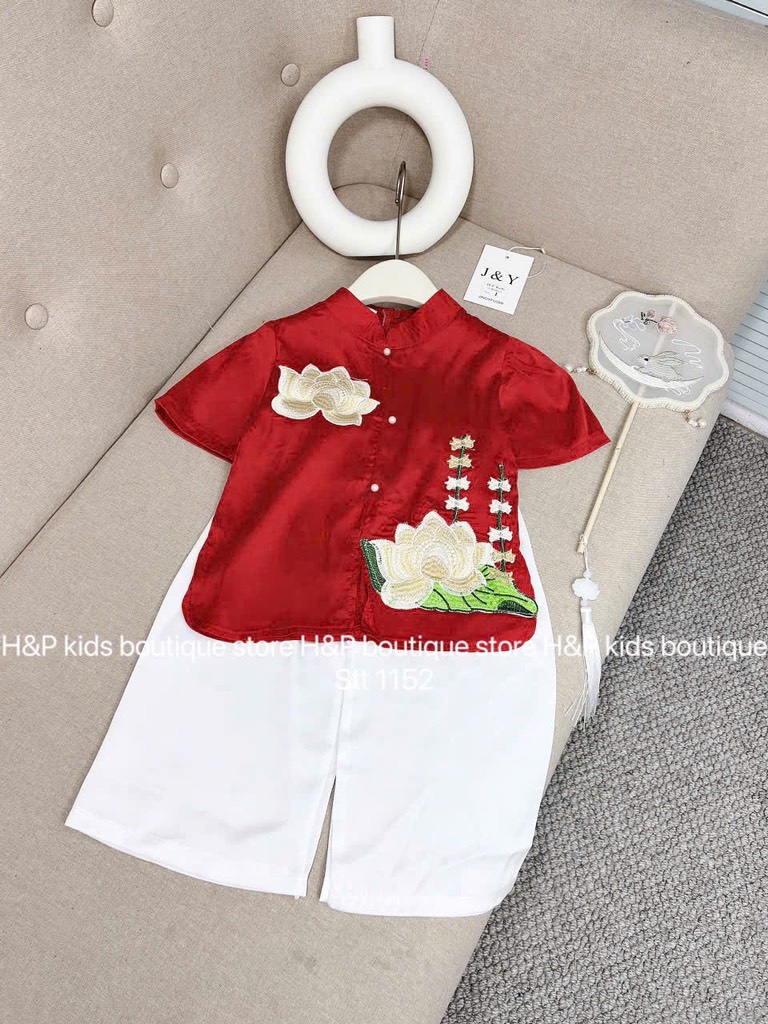G332-Set áo quần bà ba hoa sen 20S1-10