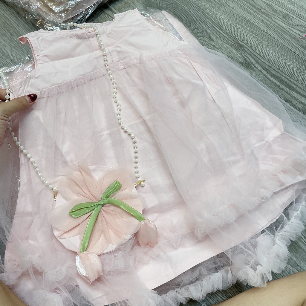 V420-Váy công chúa hồng kèm túi tulip (12.22kg)