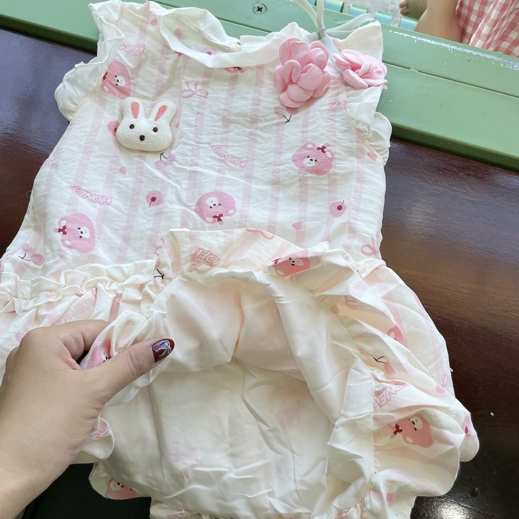 V423-Váy đũi bí thỏ SN hoa tulip (07.12kg)