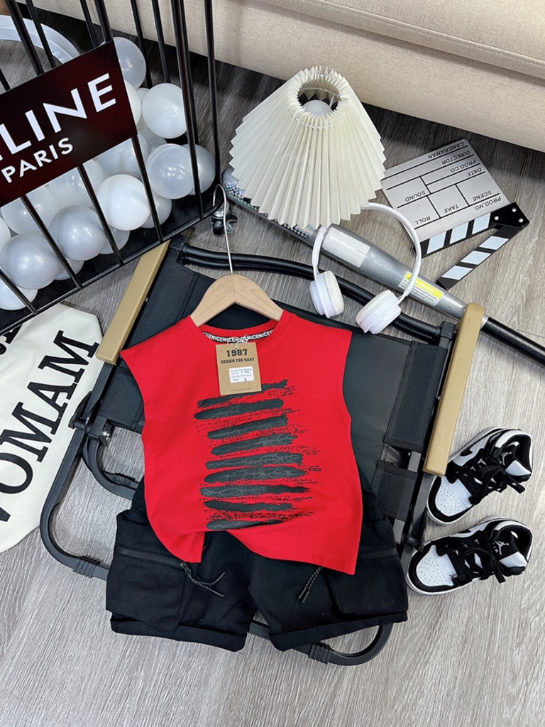 T071-Set đỏ sát nách quần hộp