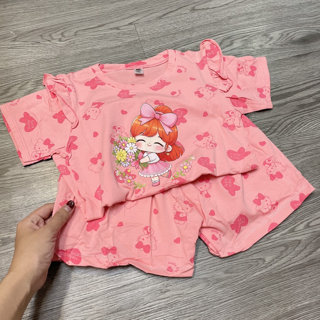 G894-Bộ cộc cotton bé cầm hoa (16.22kg)