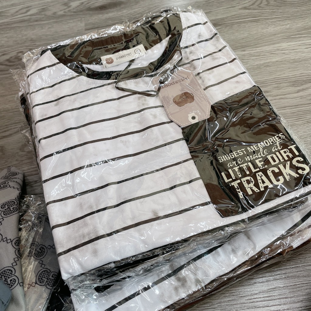 T454-Bộ cộc cotton kẻ xanh loang (13.17.350)