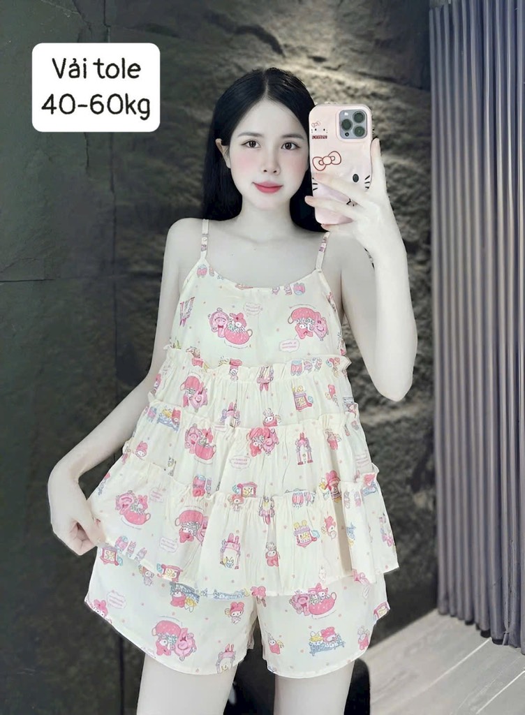 N048-Pijama 40-60kg Hai Dây Tole Lanh