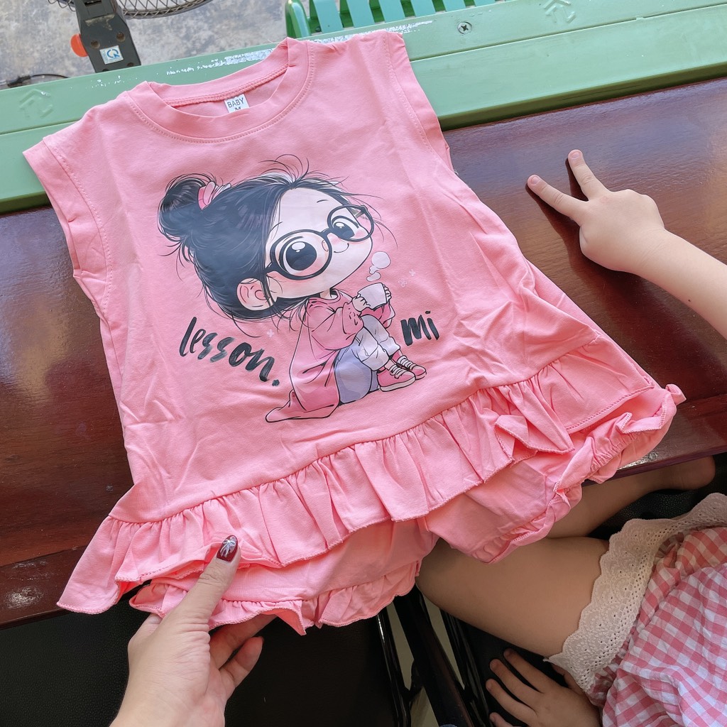 G858-Bộ SN bé gái đeo kính q bèo (15.20kg)