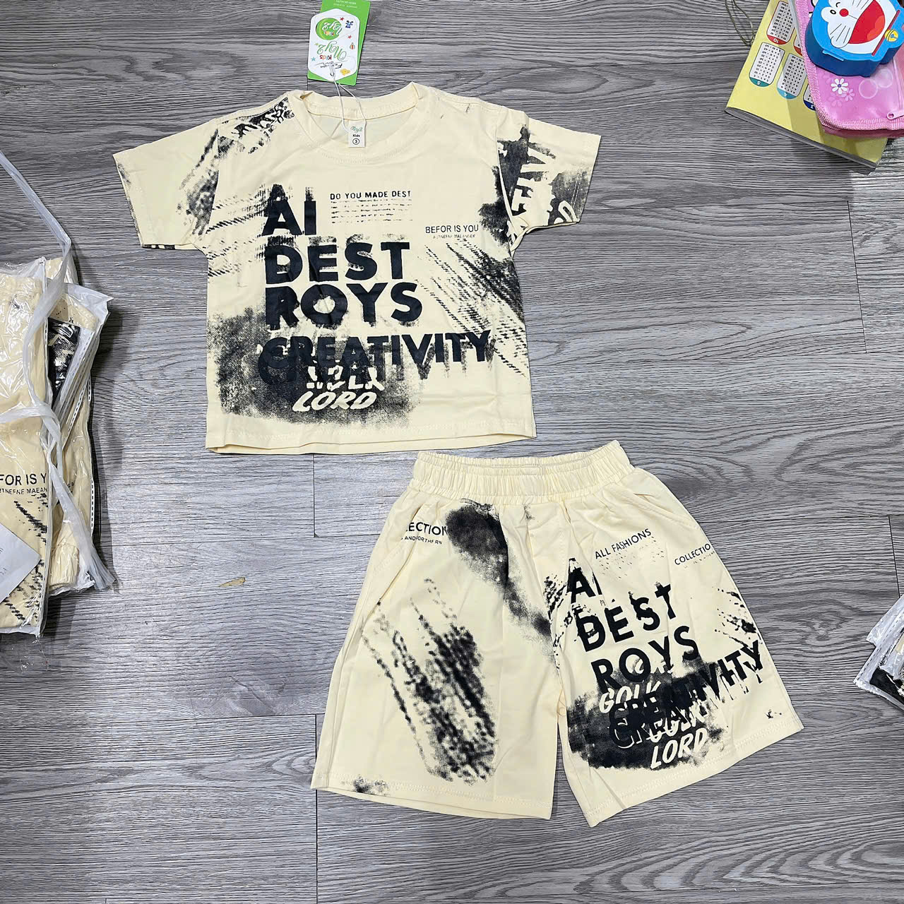 T709-Bộ cotton trai loang be ROYS (10.42kg)