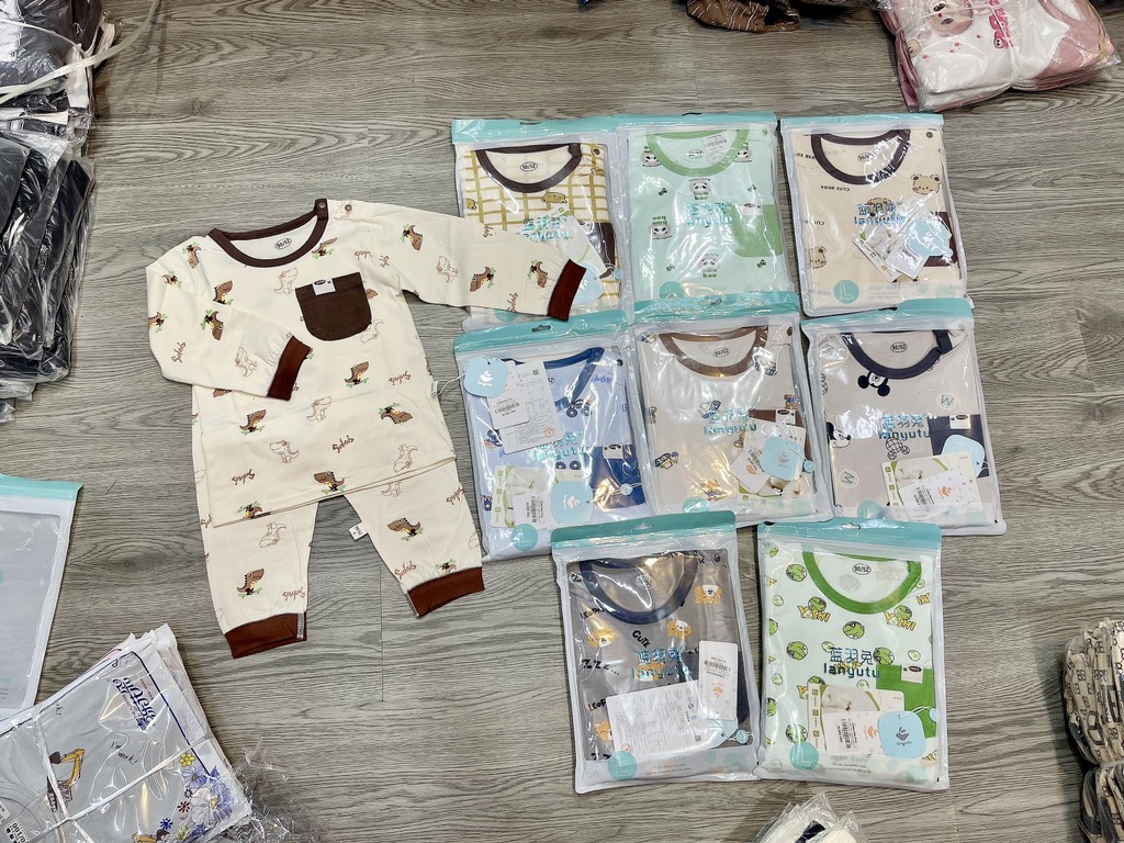 B202-Bộ cotton kháng khuẩn cúc vai lanyutu