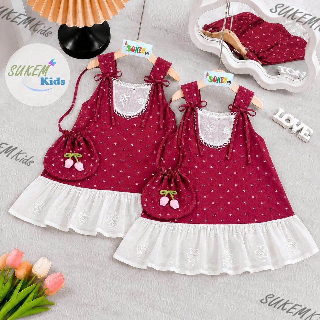 V449-Váy đũi tim phối ren kèm túi (21.37kg)