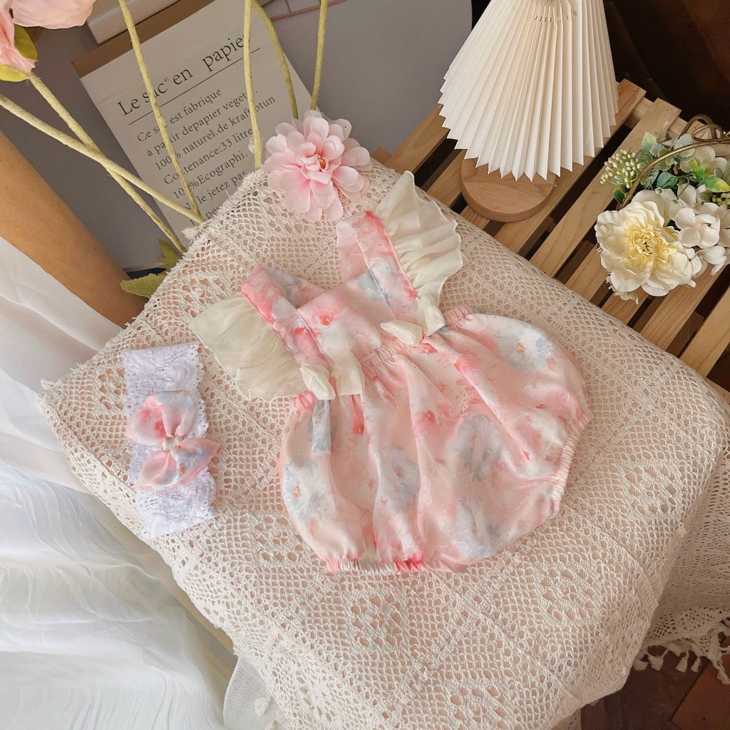BD033-Body suit thiết kế bé gái