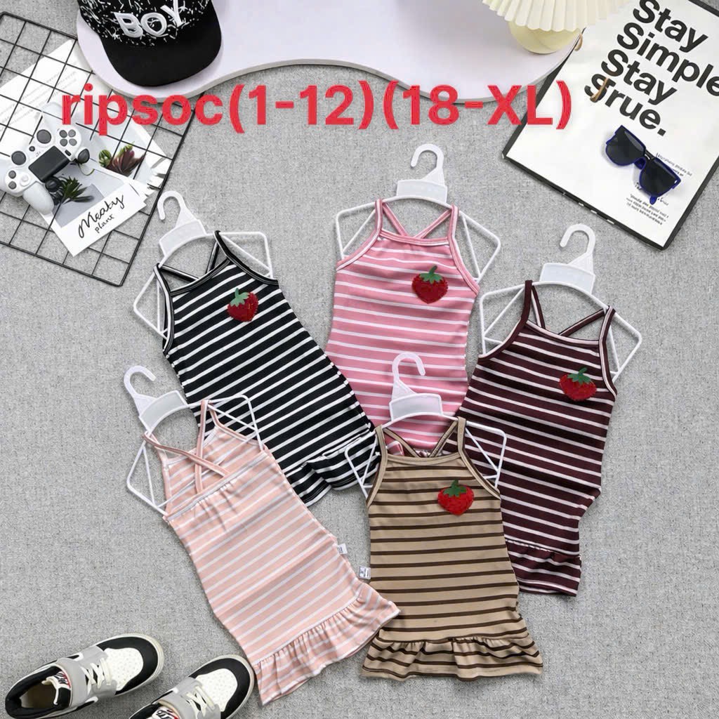 V395-Váy body kẻ trái dâu sz18/XL (16.22kg)