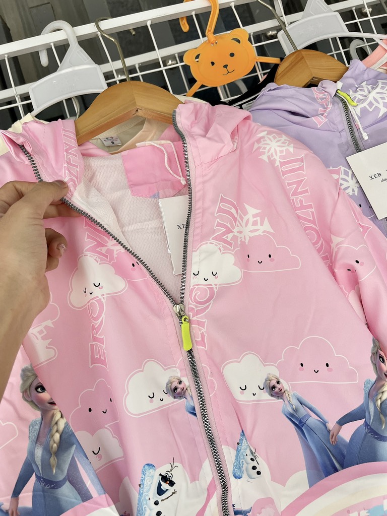 K051-Áo khoác gió QC 2 lớp Elsa đại