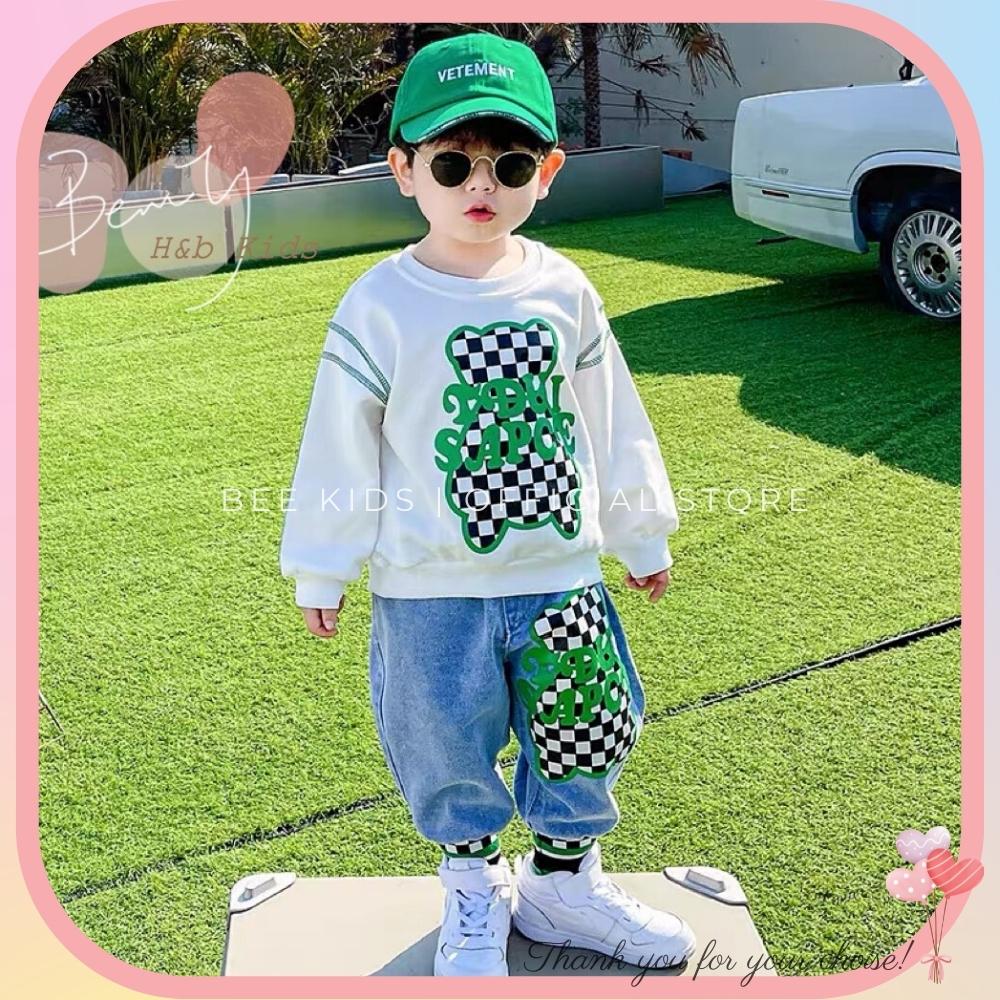 Set bộ dài tay cho bé trai đi chơi đi tiệc kiểu Hàn Quốc hàng thiết kế (size 8-18kg) [Ảnh Thật] BEEKIDS268-BT003