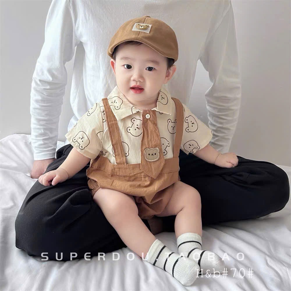 BD079-Body suit cà vạt nâu (04.11.059)