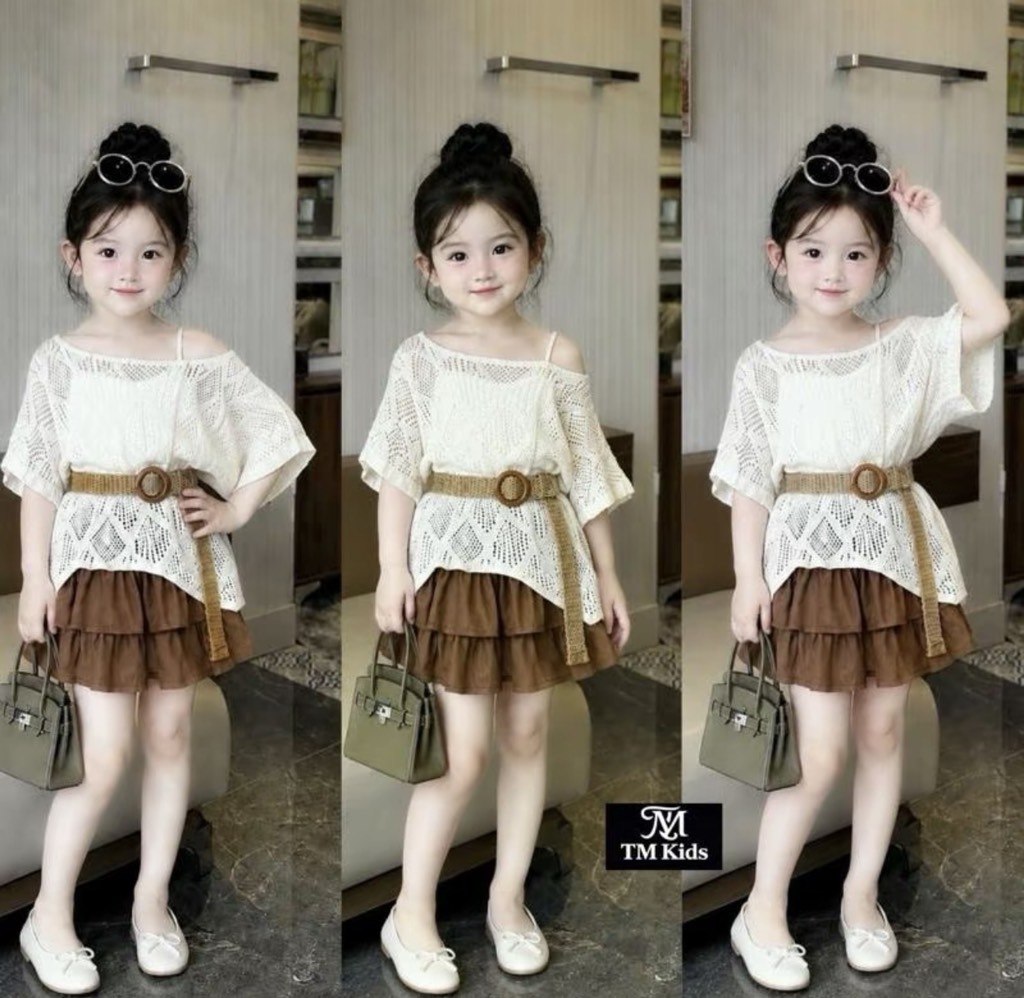 G916-Set áo lưới cv nâu 4 món (09.30kg)