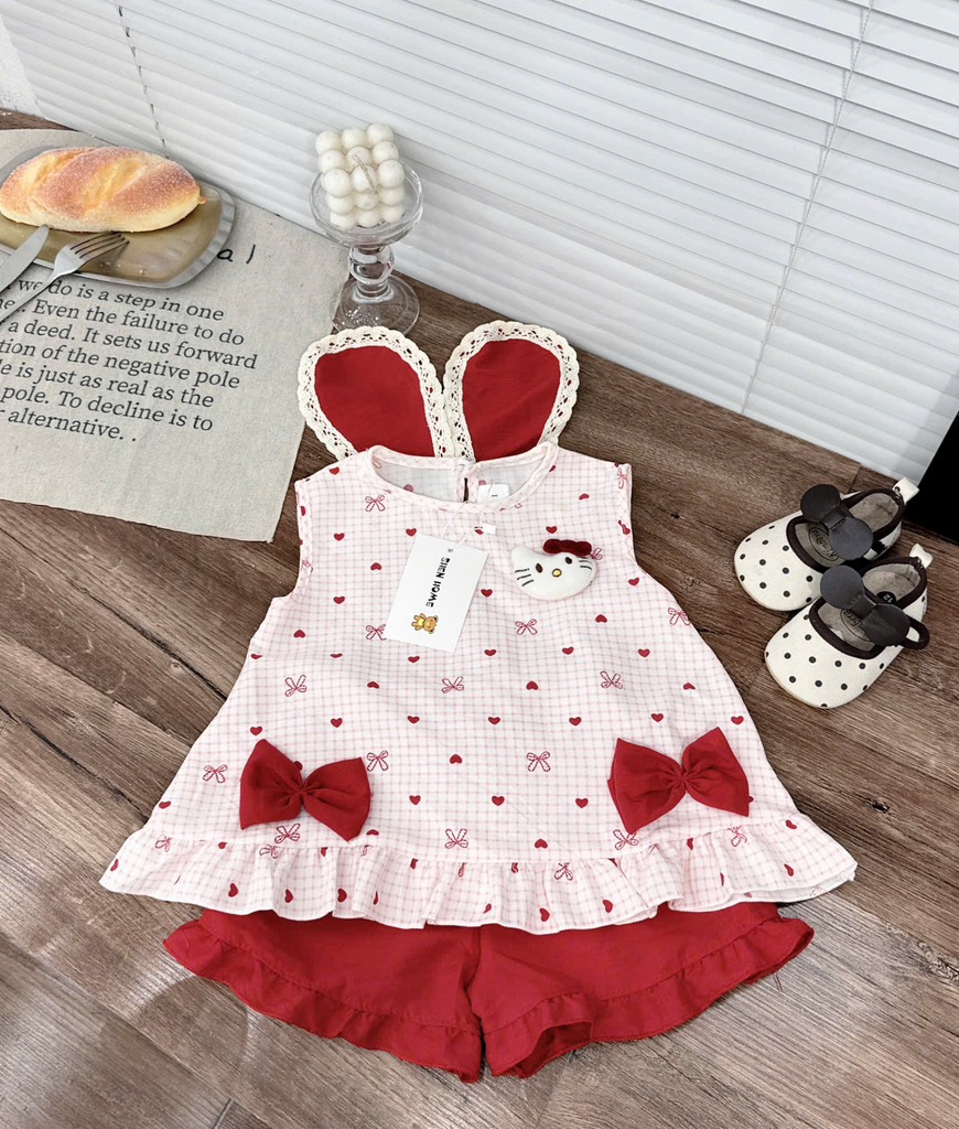 G811-Bộ đũi SN tai thỏ logo Kitty (09.18kg)