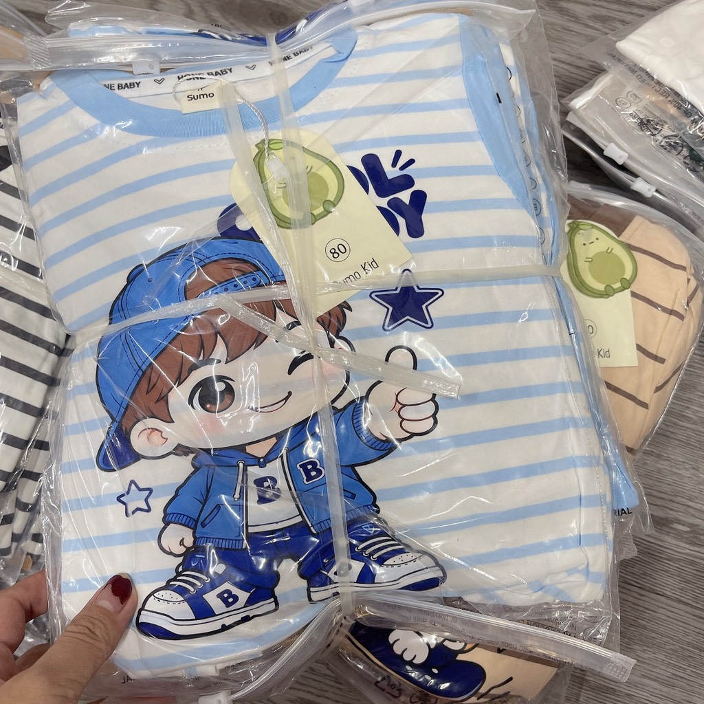T788-Bộ cotton dài kẻ phối SM (08.22kg)