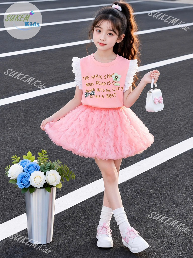 G831-Set áo hoa nổi cv lưới bồng (20.40kg)