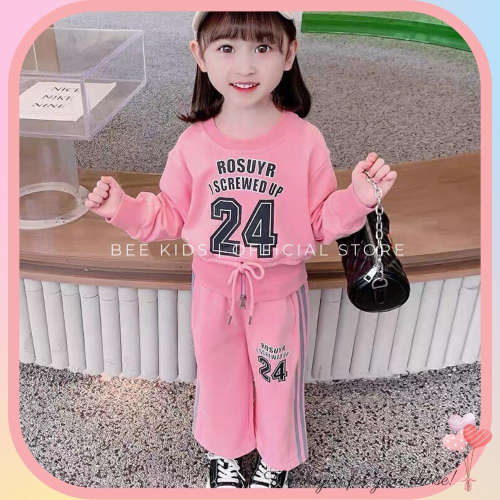 Set bộ dài tay cho bé gái đi chơi đi tiệc kiểu Hàn Quốc hàng thiết kế (size 8-18kg) [Ảnh Thật] BEEKIDS268-BG005