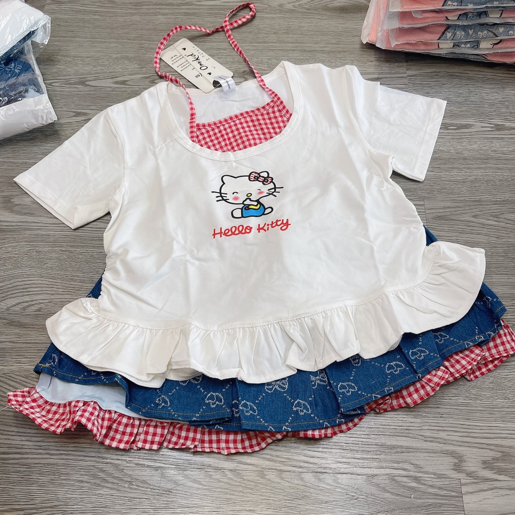 G582-Set áo Kitty caro cv jean (20.30.595)