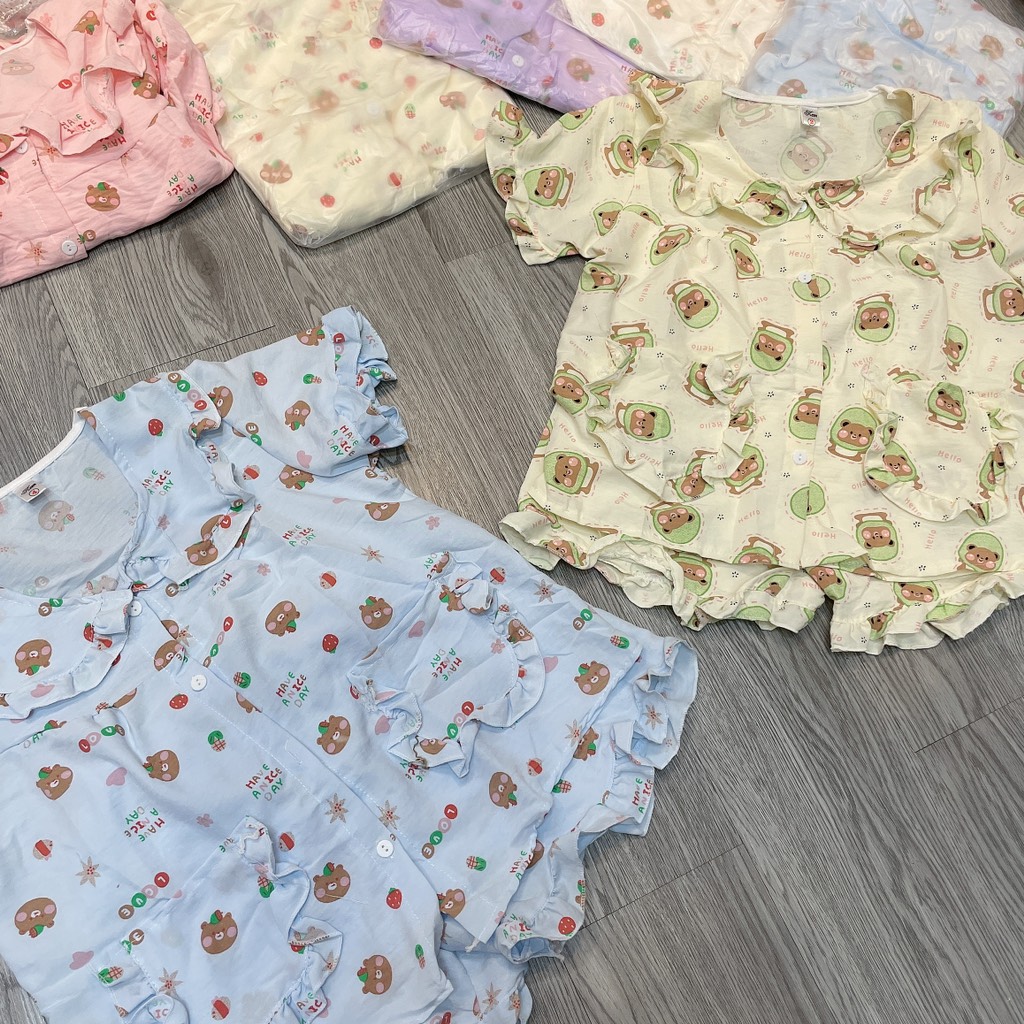 B521-Bộ pijama gấu đũi hàn Đại (20.32kg)