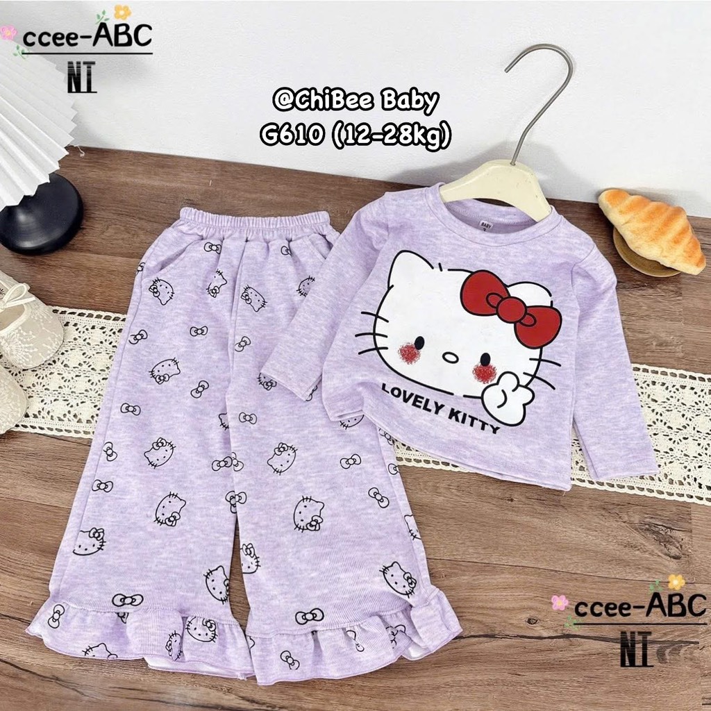 G610-Bộ dài lông thỏ Kitty (12.28.290)