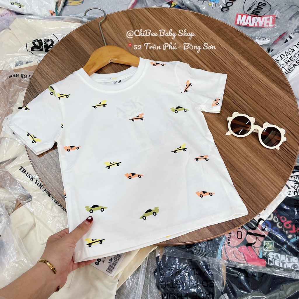 A185-Áo cotton cổ tròn in cún (09.24.431)