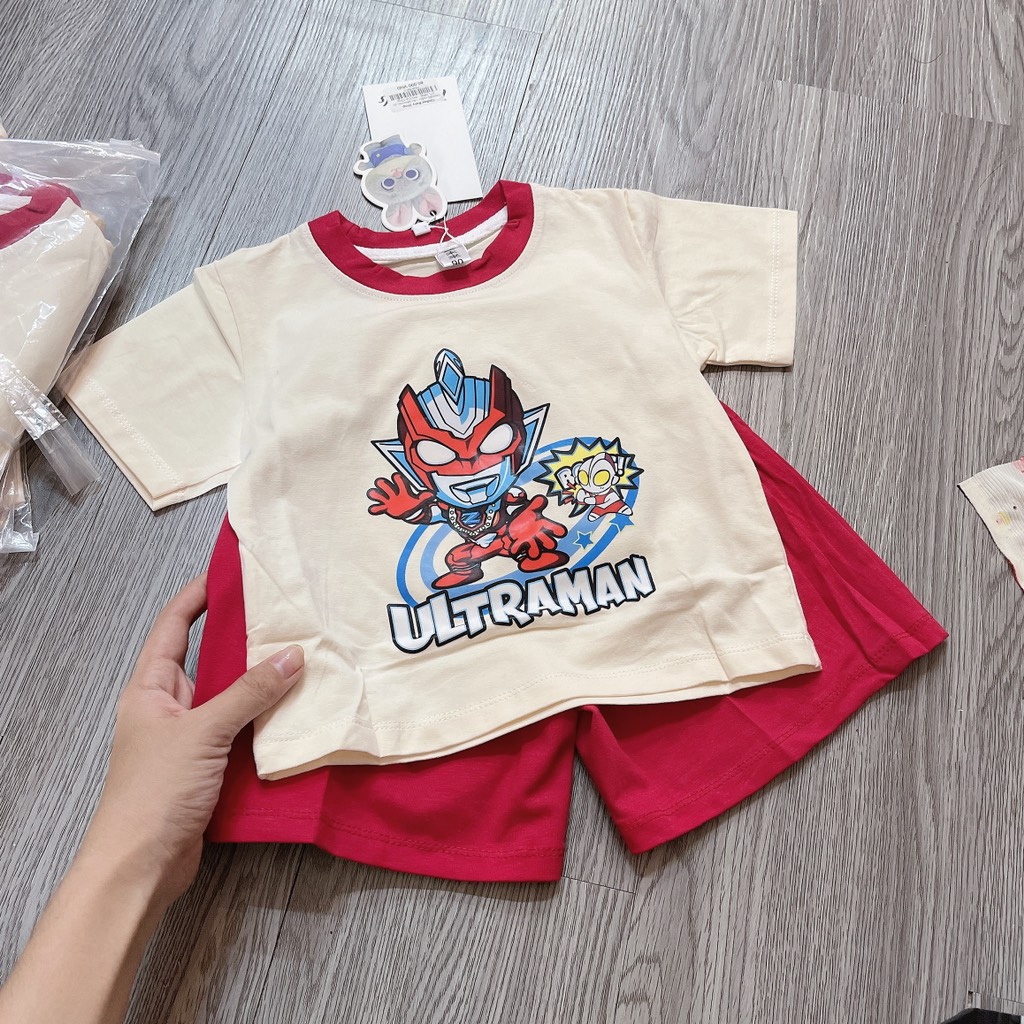 T626-Bộ cotton viền Ultraman đỏ (10.18kg)