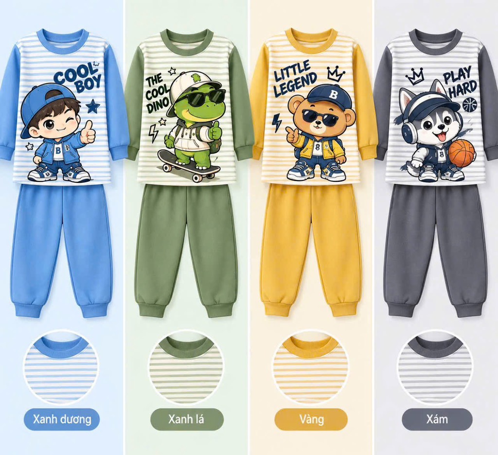 T788-Bộ cotton dài kẻ phối SM (08.22kg)