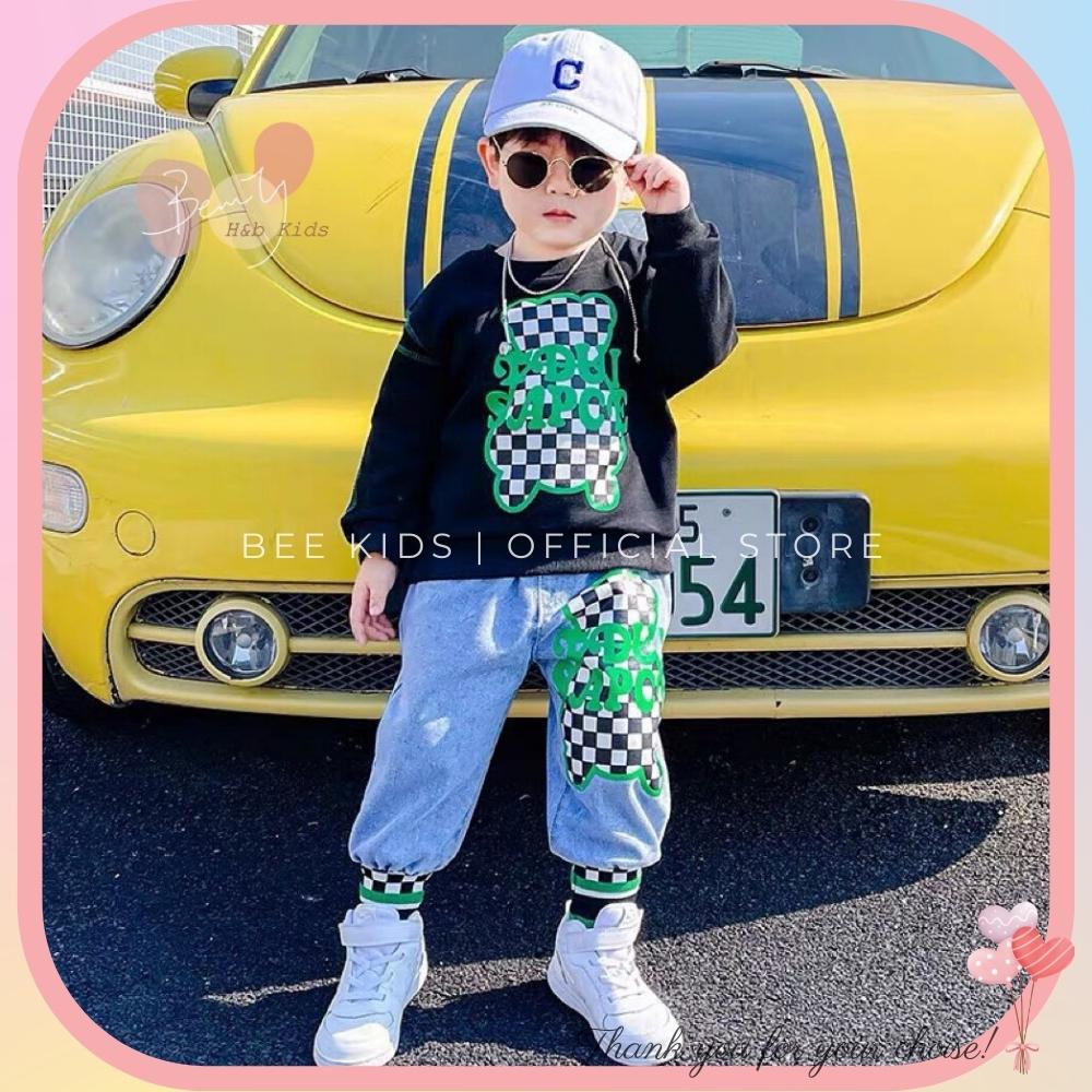 Set bộ dài tay cho bé trai đi chơi đi tiệc kiểu Hàn Quốc hàng thiết kế (size 8-18kg) [Ảnh Thật] BEEKIDS268-BT003