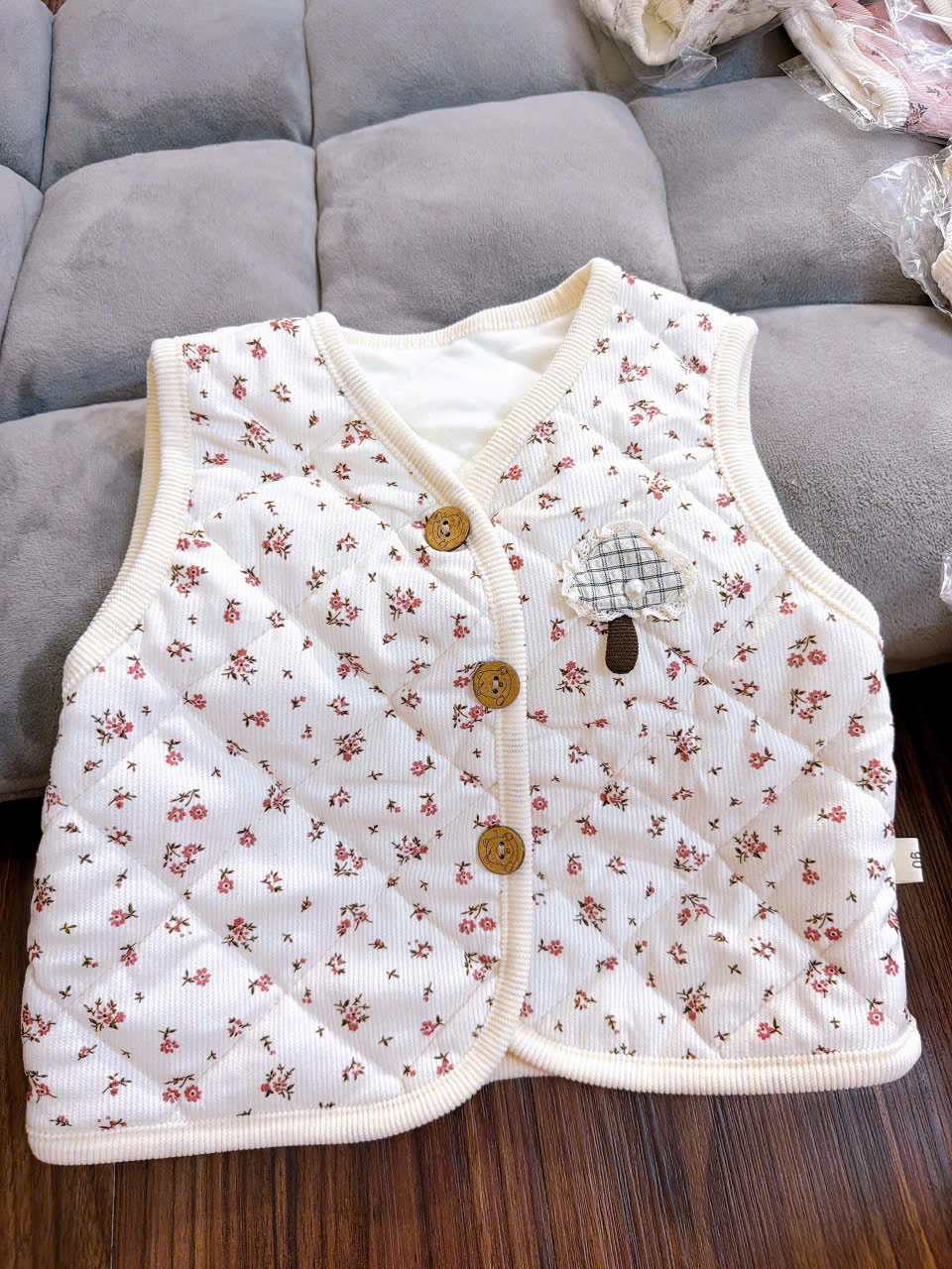 K120-Áo gile nhung tăm lót nỉ (06.18kg)