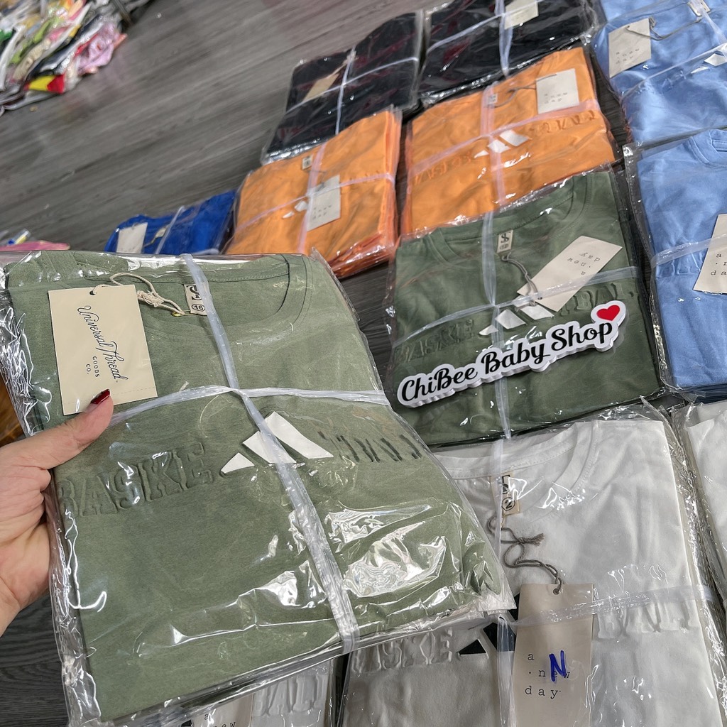 A437-Áo cộc cotton XK logo nổi (12.36kg)